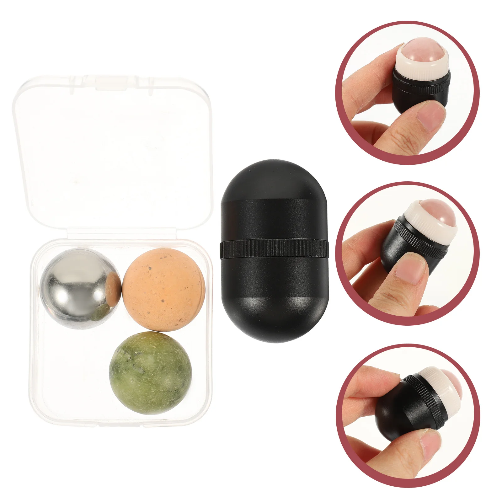 1 ชุด 1 ชุด อุปกรณ์นวดหน้าแบบลูกกลิ้งเพื่อความงาม สำหรับใบหน้า ลำคอ รอบดวงตา ช่วยกระชับผิว ลดริ้วรอย พร้อมคุณสมบัติความเย็น  ลูกกลิ้งนวดหน้า หยก ลูกกลิ้งหยกสำหรับผิวหน้า