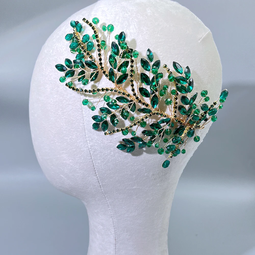 

DZ256 Bridal Headpiece Crystal Hair Hoop Rhinestones Headpiece Bridesmaids Bridal Head PieceBridal Hair Vine Handwoven Tiara