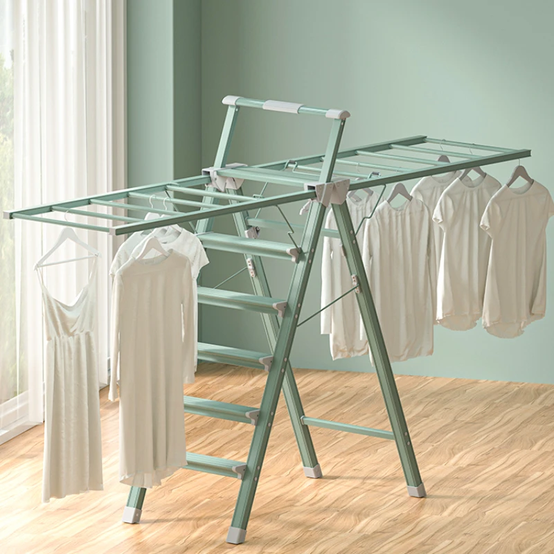 

Ladder drying rack dual-purpose aluminum alloy herringbone ladder household folding multi-functional indoor telescopic thickened