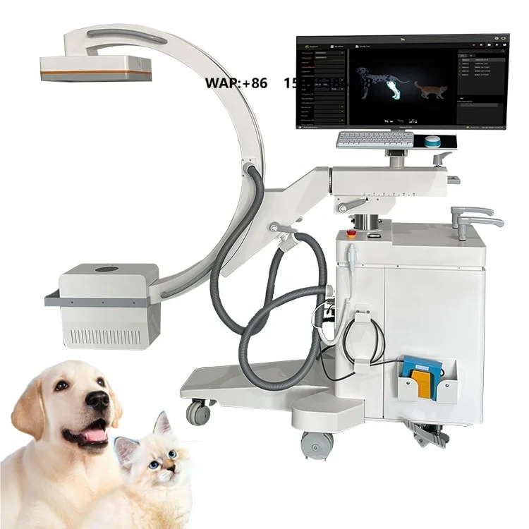 Equipo Radiológico Veterinario, Máquina de Rayos X Digital Móvil con Arco en C para Mascotas