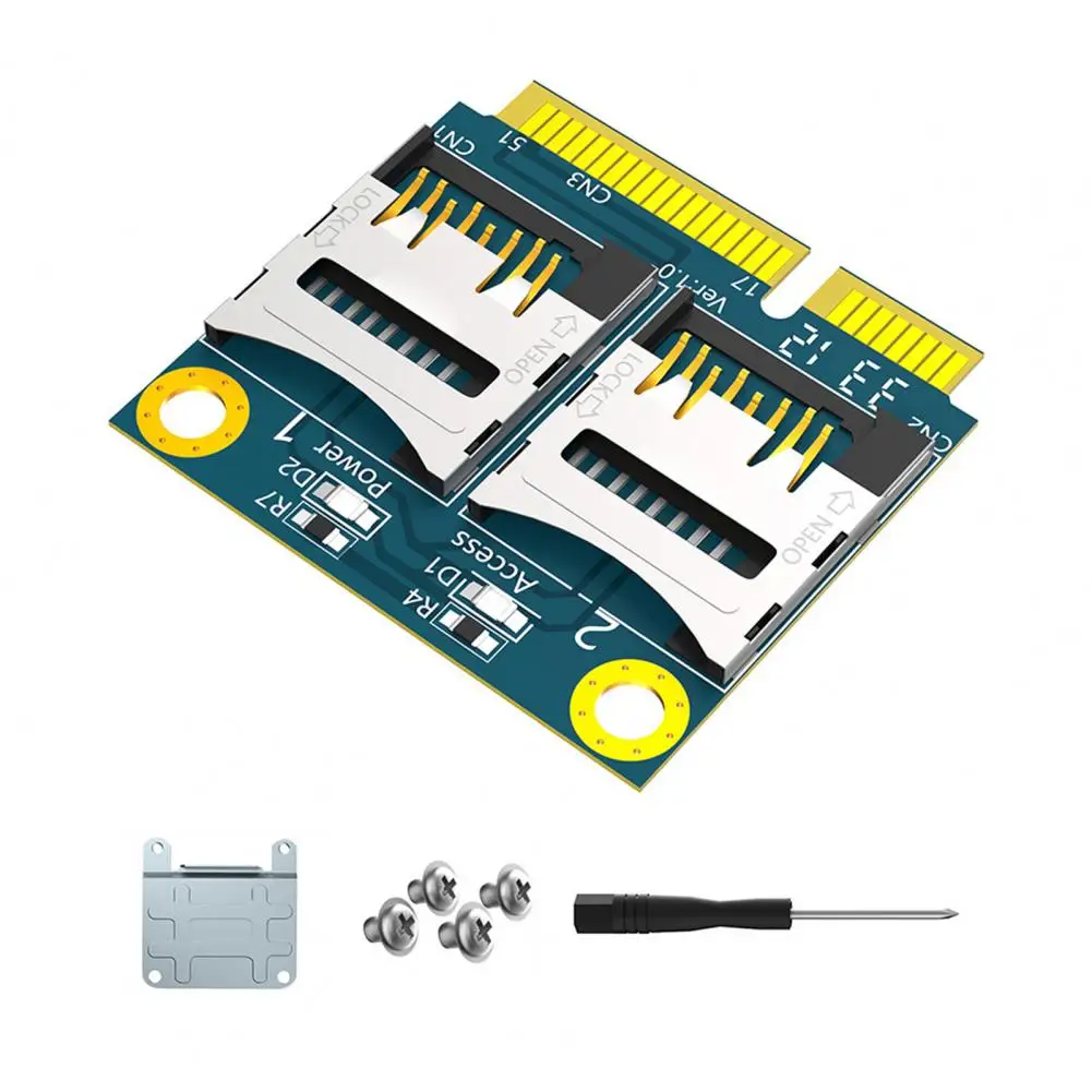 Cartão Tf para Mini Conversor Pci-e Compatibilidade Universal Mini Placa Adaptadora Pci-e com Indicador Led para Mini Pci Express Sem Fio