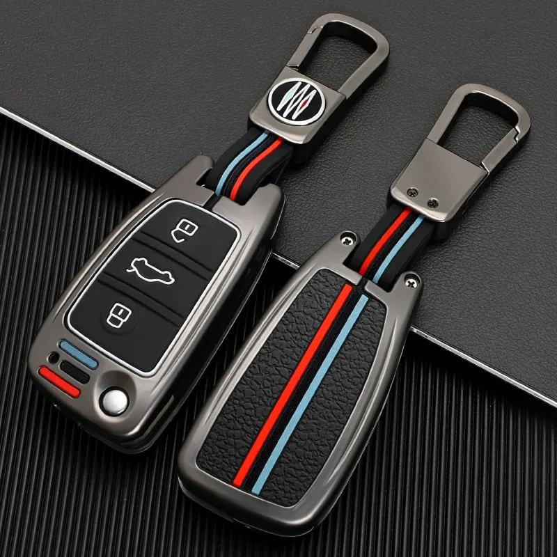 3 Buttons Zinc Alloy Car Key Case Cover Shell Fob For Audi A1 A3 A4 8P 8L 8V A5 B6 B7 A6 A7 C5 C6 Q3 Q5 Q7 4F S3 S4 S6 RS3 TT view 3