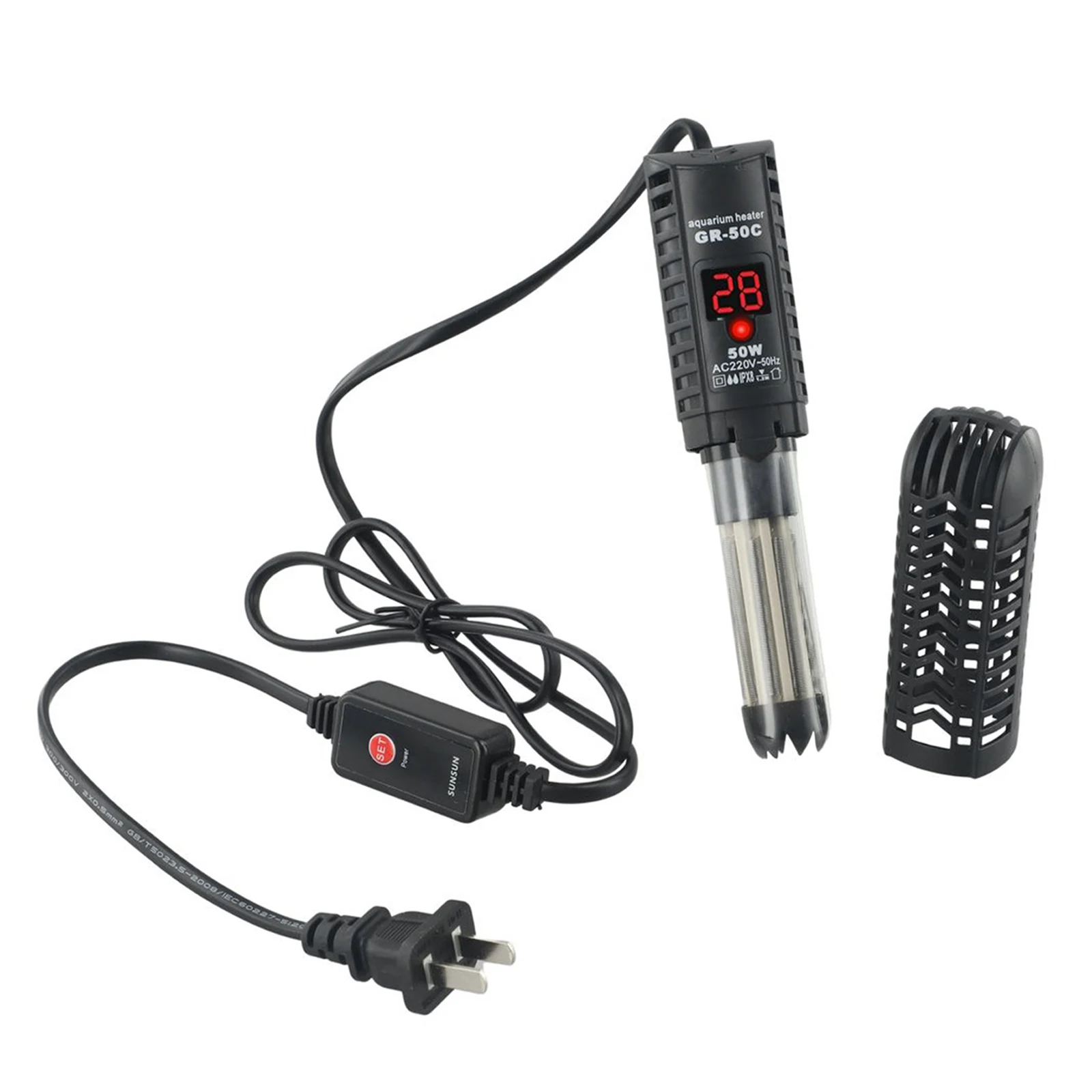 Package Content Freshwater High Temperature Explosion Proof Fish Tank Digital Submersible Aquarium Water Heater