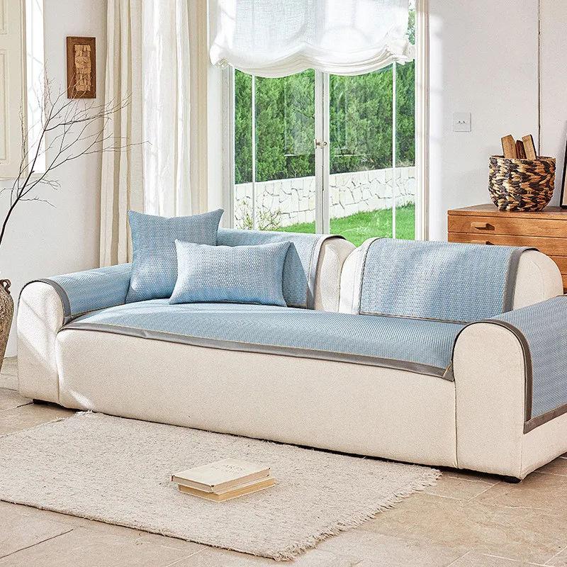 1pcs Summer Season Anti Slip PE Rattan Sofa Cushion Durable Dustproof Cool Feeling Seat Cover Mat Home Decor