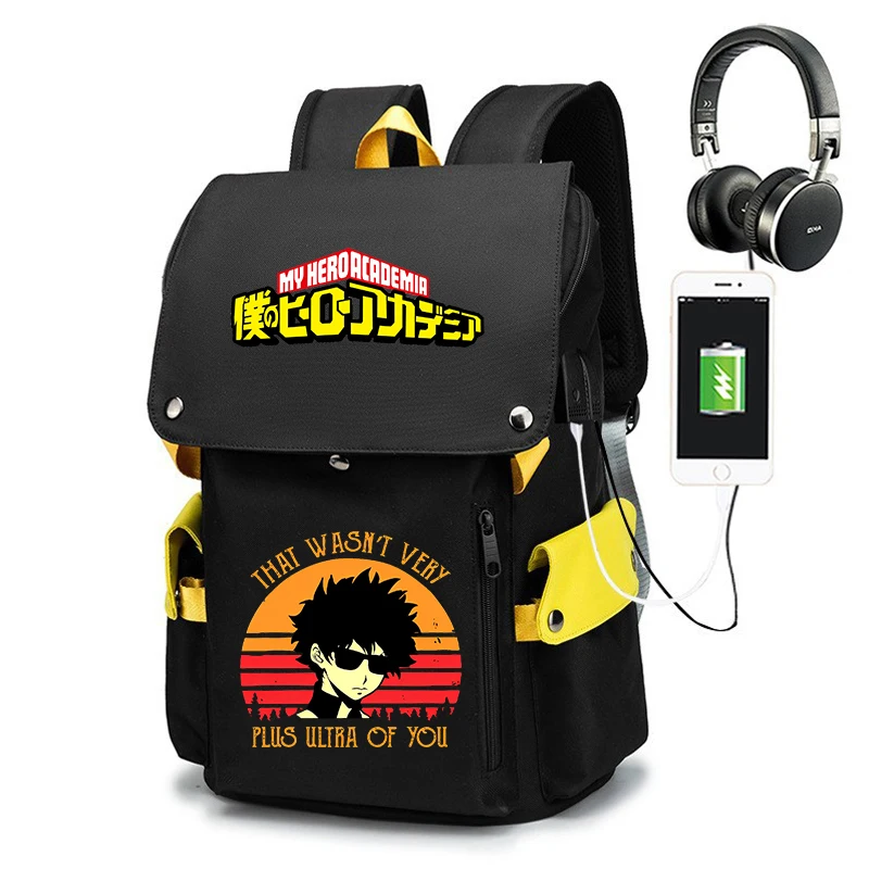 

My Hero Academia Anime Backpack Youth Travel Bag Campus Student Schoolbag Kids Back to School Gift