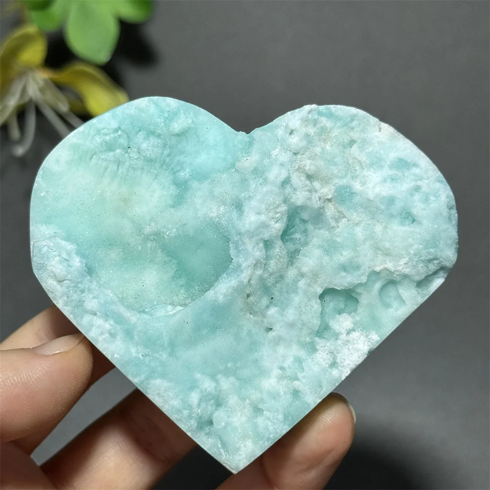 Natural Quartz Hemimorphite Heart-Shaped  Home Garden Feng Shui Decoration Love Gift Reiki Healing Spiritual Meditation Energy
