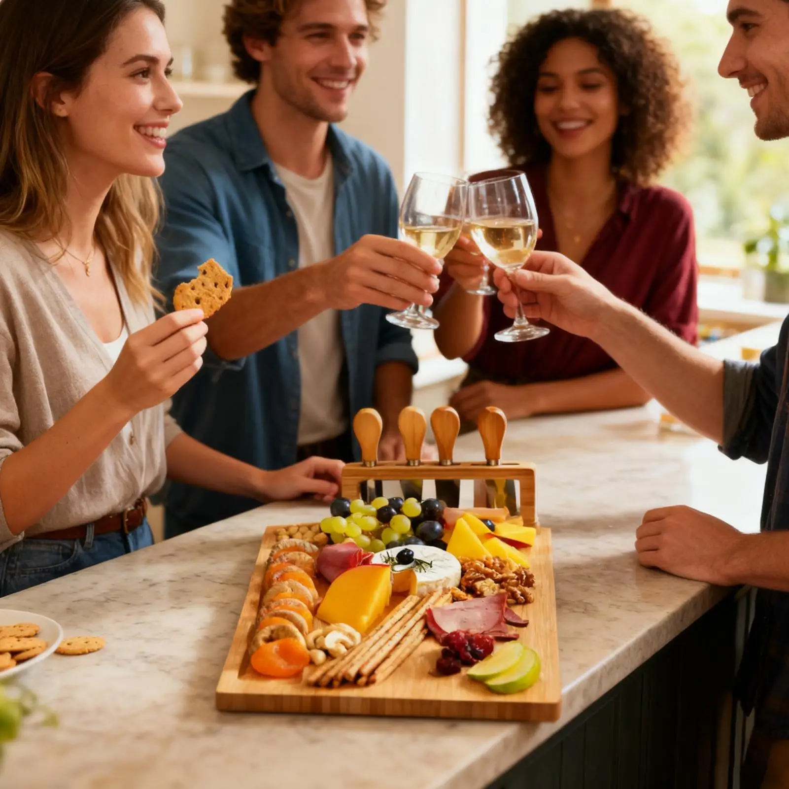 

Сырная доска, устойчивая к пятнам тарелка для закусок, поднос для мясных изделий, блюдо для сыра для конфет, закусок, десертов, фруктов, домашней кухни