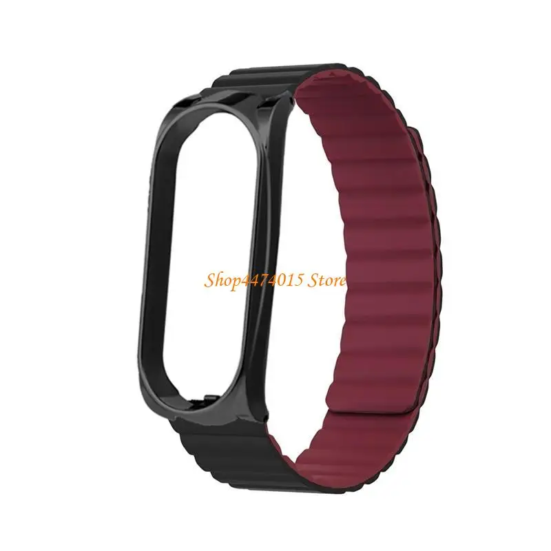 K1AA Силиконовый спортивный ремешок, совместимый с полосой 6/5/4/3 Wwatch Flist Soft Loop Магнитный браслет заменить