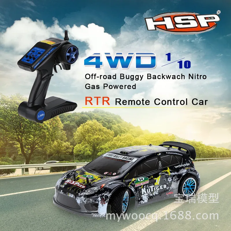 HSP 94177 Nitro Gas Powered Remote Control Car 1 To 10 Scale 4WD Off Road Rally Model Car RTR 2 4 Ghz Hobby Racing Enthusiasts