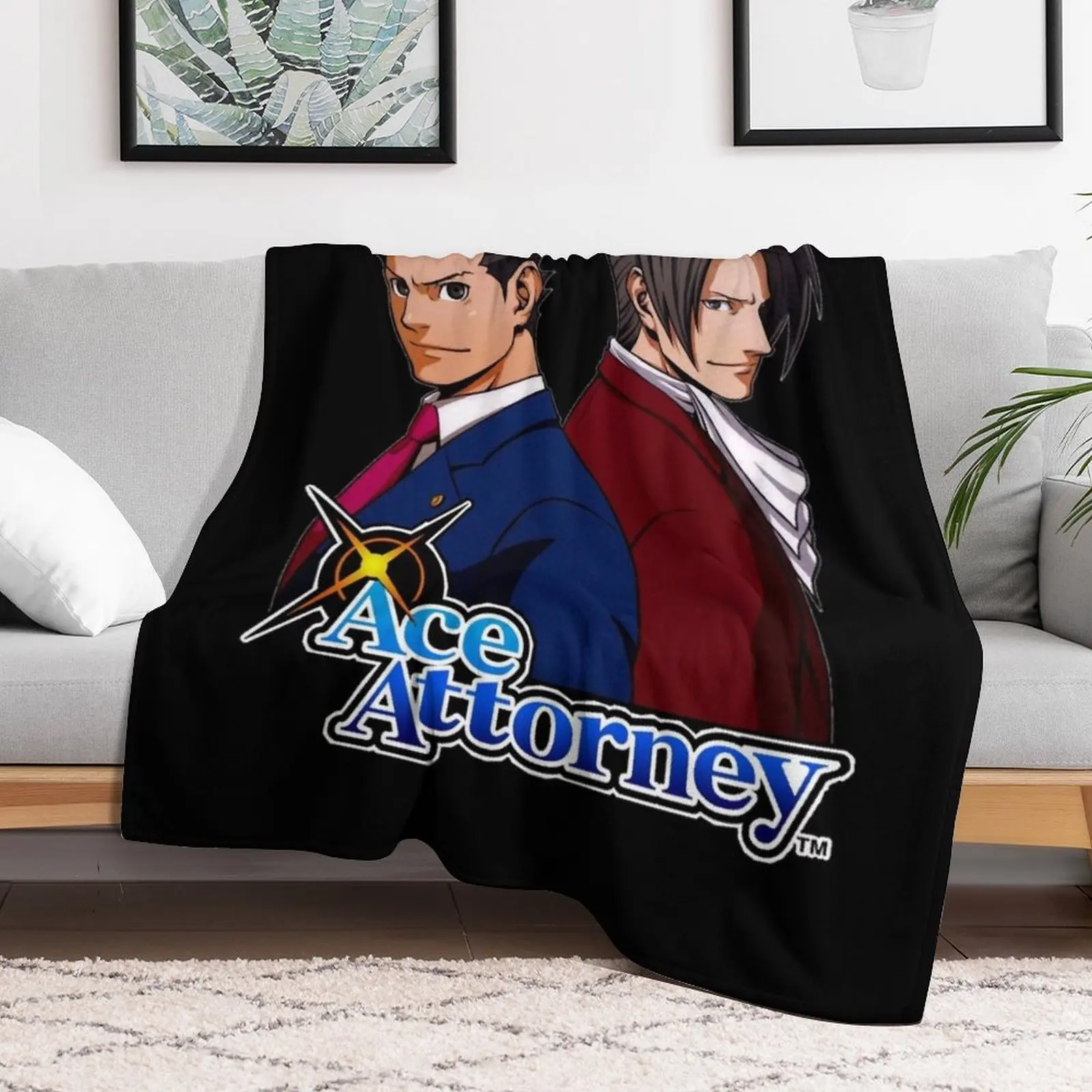 Photographic Famicom Copy Of The Great Ace Attorney Throw Blanket Soft Warm Blanket Gift for Men Women Adults