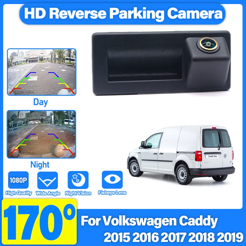 

Камера заднего вида с золотой ручкой для багажника CCD HD для Volkswagen Caddy 2015 2016 2017 2018 2019
