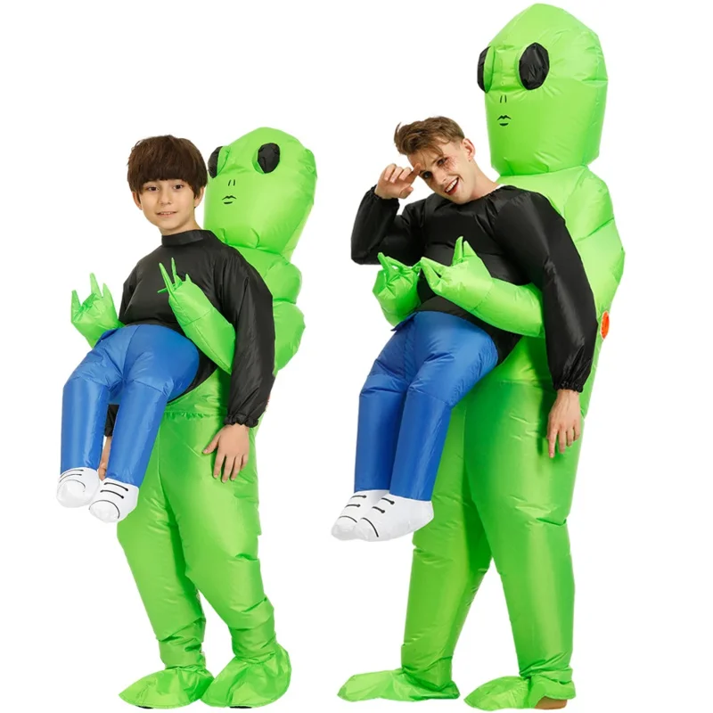 Adult Kids ET Alien Inflatable Costumes Cartoon Amine Mascot Dress Suit Funny Purim Halloween Christmas Party Cosplay Costume WX