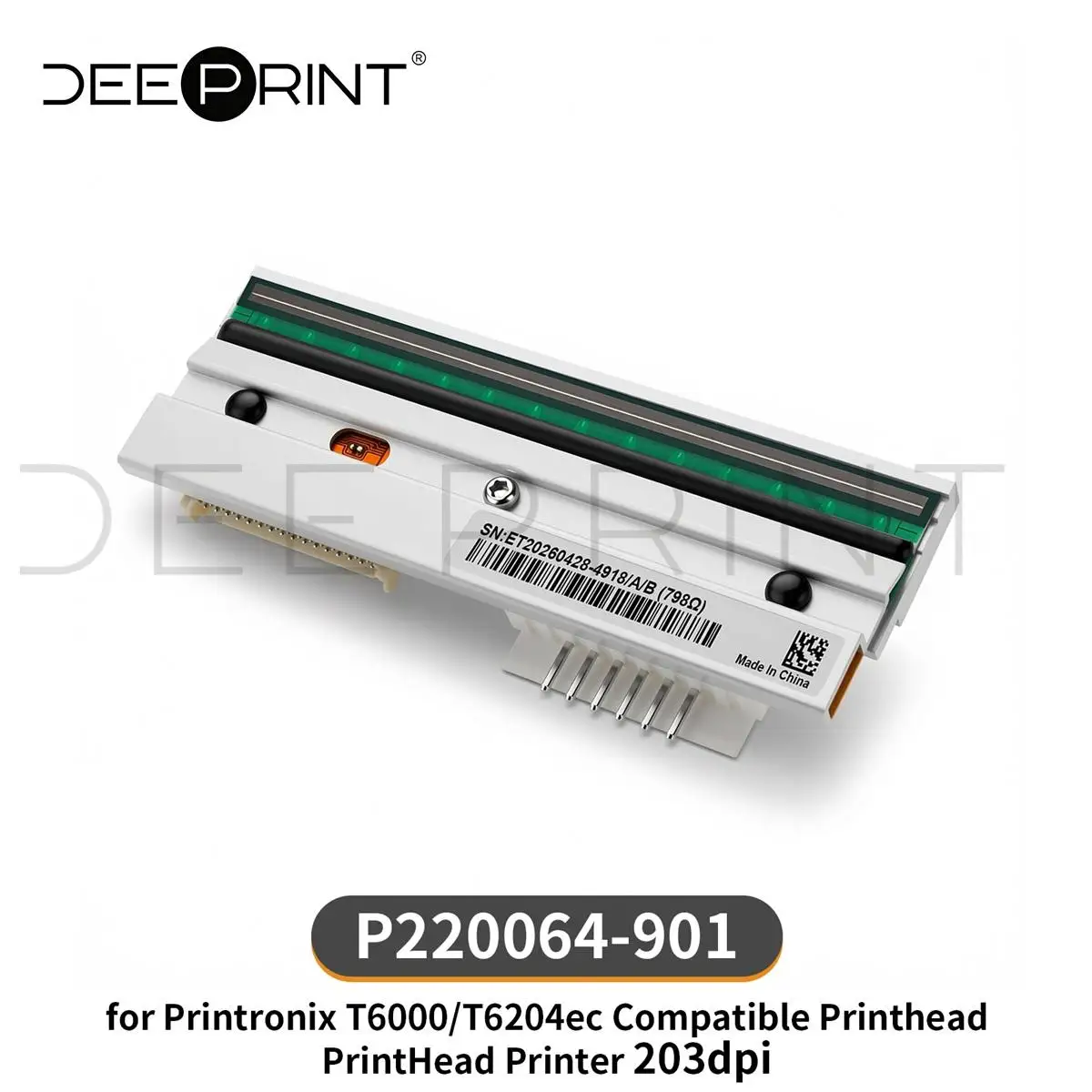 203DPI Thermal Printhead for Printronix T6000 T6204e Barcode Label Printer Print Head P220064-901 | 3-Month Warranty