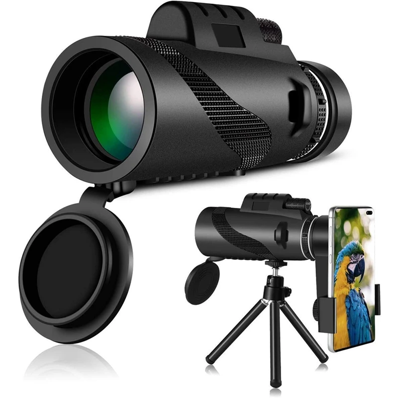 Imagem -04 - Telescópio Monocular com Suporte para Smartphone Alta Intensidade Impermeável ao ar Livre Observação de Pássaros Caça 12x50