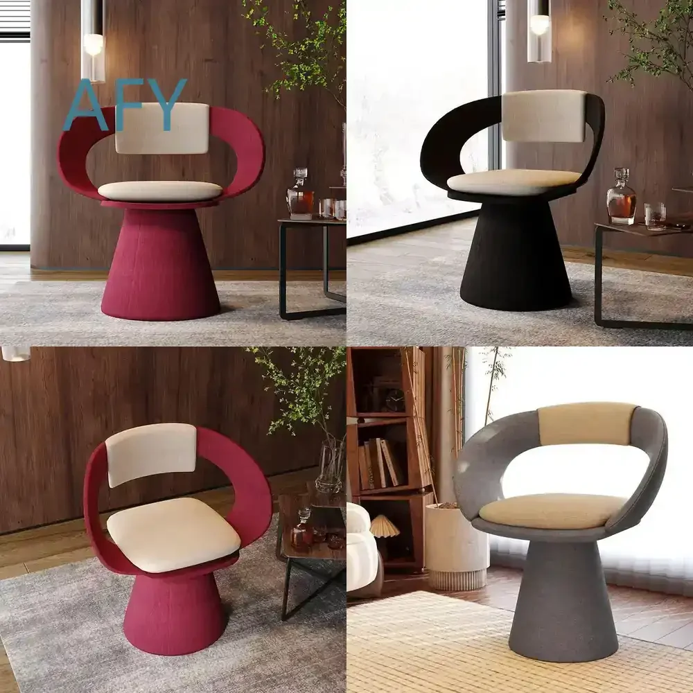 Luxury Rotating Makeup Chair for Home Office Bedroom Dressing Table Living Room Dining Room Study Desk Ergonomic Swivel Stool
