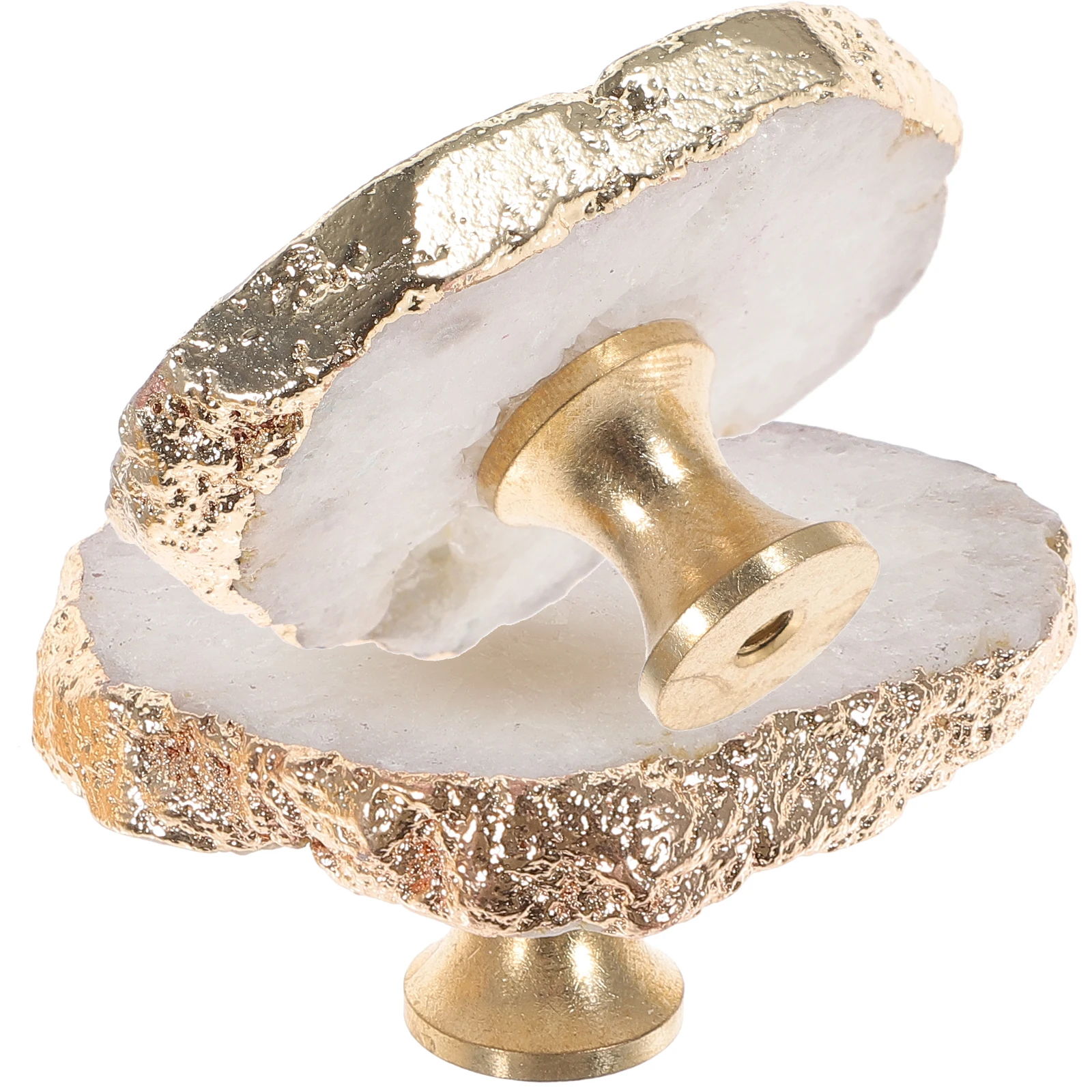 

2Pcs Crystal Piece Cabinet Knobs Decorative Small Drawer Pulls Brass Furniture Handles for Wardrobe Dresser Cabinet Closet