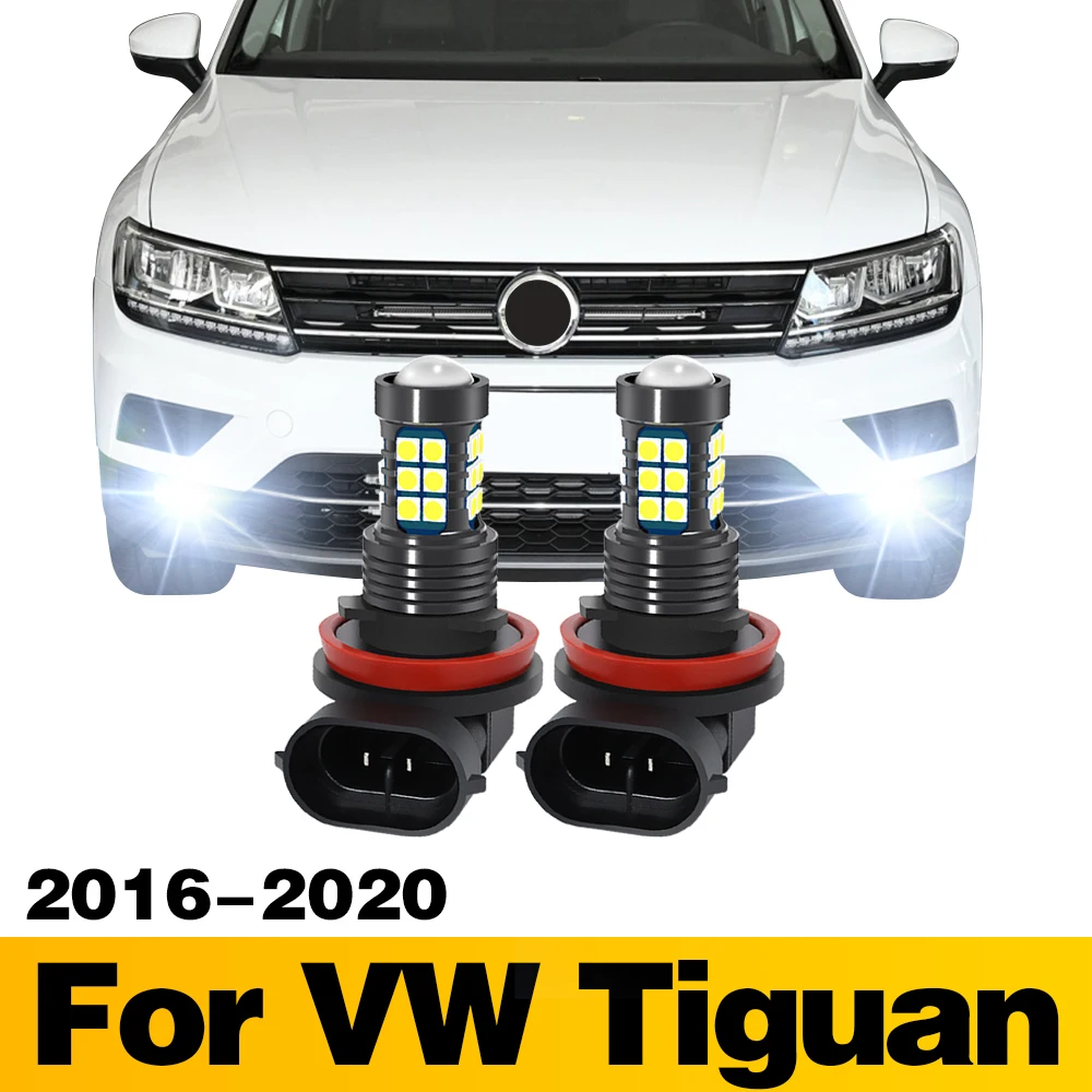 

2Pcs LED Lamp Car Front Fog Light Accessories For VW Tiguan 2016 2017 2018 2019 2020
