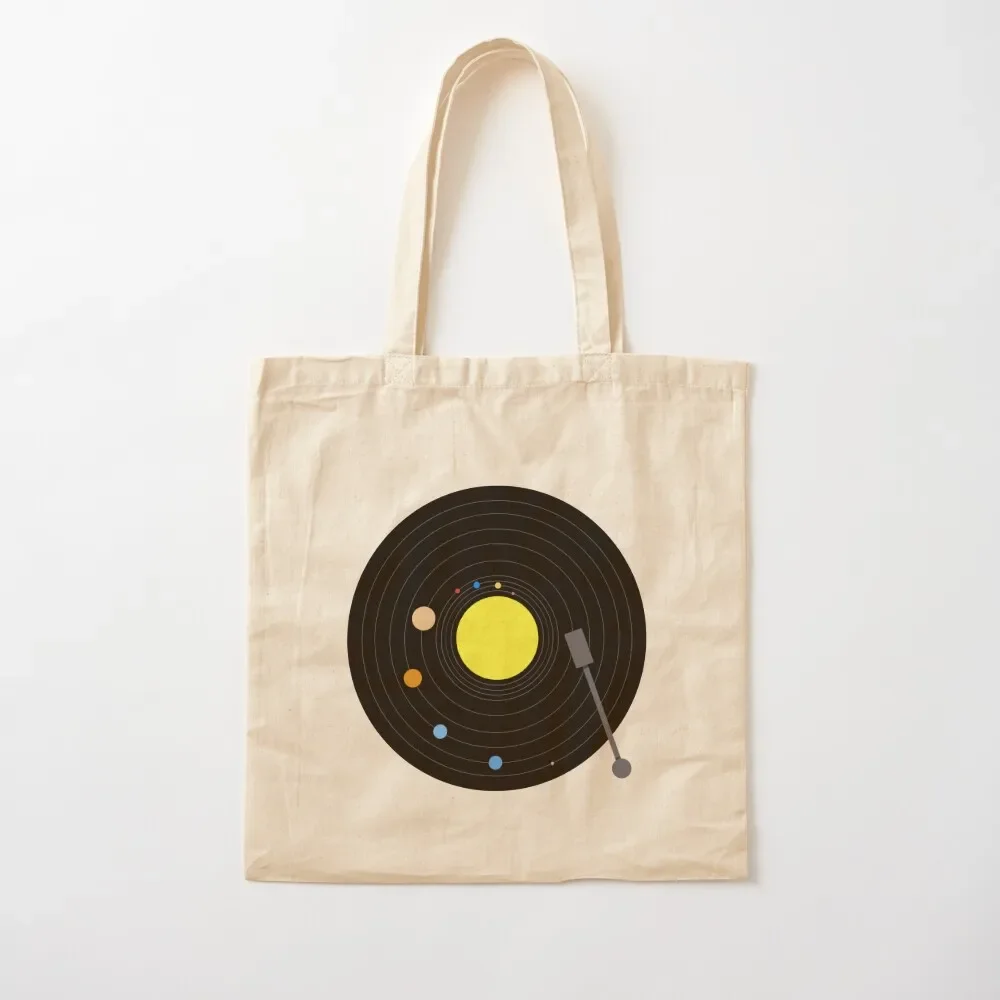 Solar System Vinyl Record (Minimal version) Tote Bag reusable shopping bags shopping cart bags Tote Bag