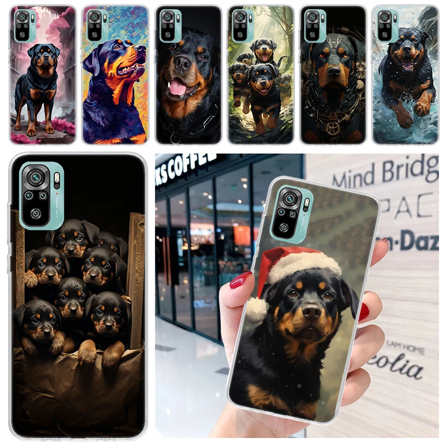 Rottweiler Dog Rottie Soft Phone Case for Xiaomi Redmi 12 12C 9 9A 9C 9T 10 10A 10C 8 8A 7 7A 6 6A K20 Pro K40 Cover Coque