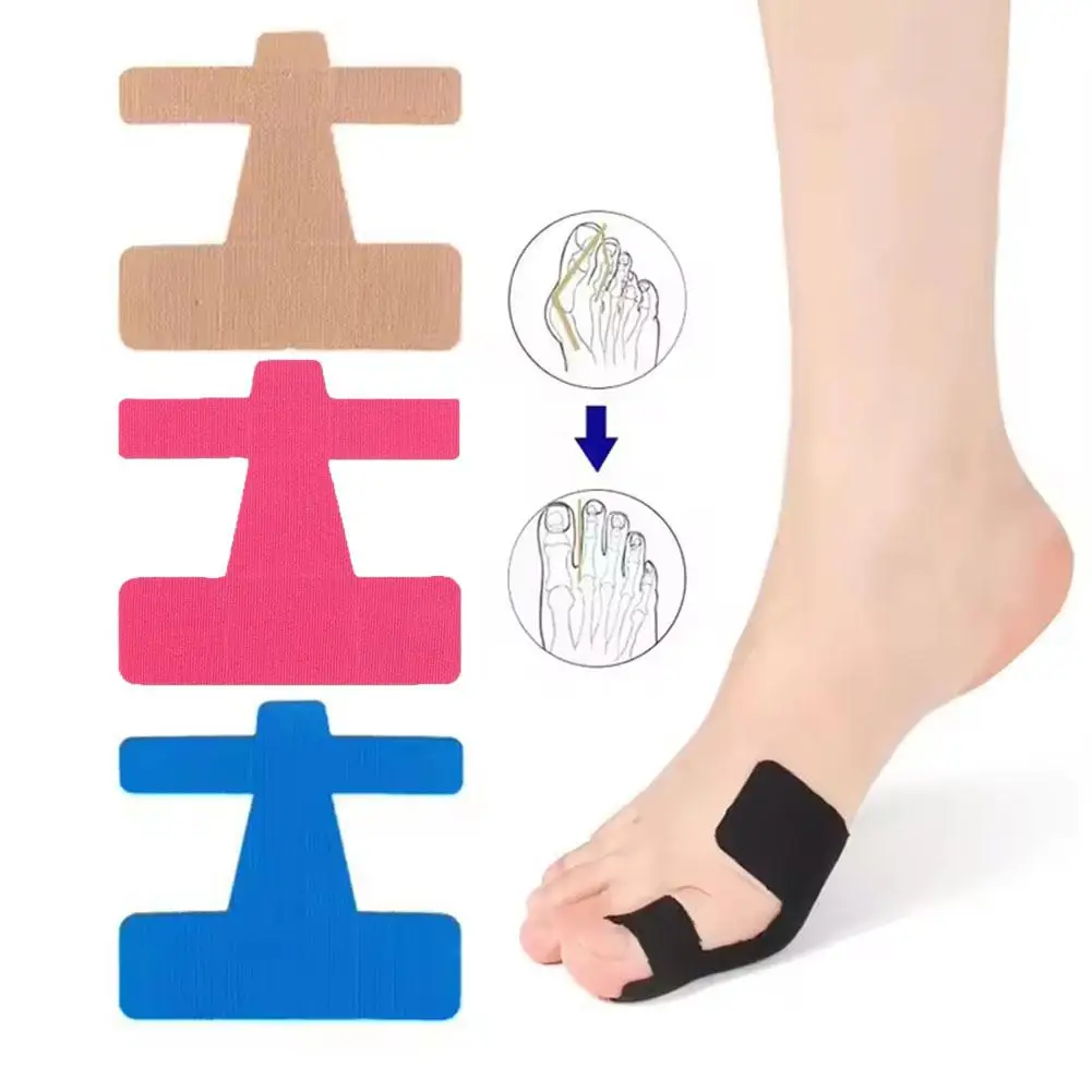 20pcs Bunion Corrector Toe Straightener Tape Breathable Foot Care Bandage Pain Relief Patches for Hallux Valgus Correction