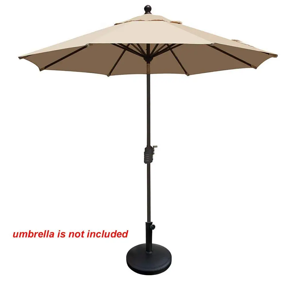 Danlong round steel heavy-duty 26-pound outdoor patio resin umbrella base, vertical environmentally friendly outdoor furniture