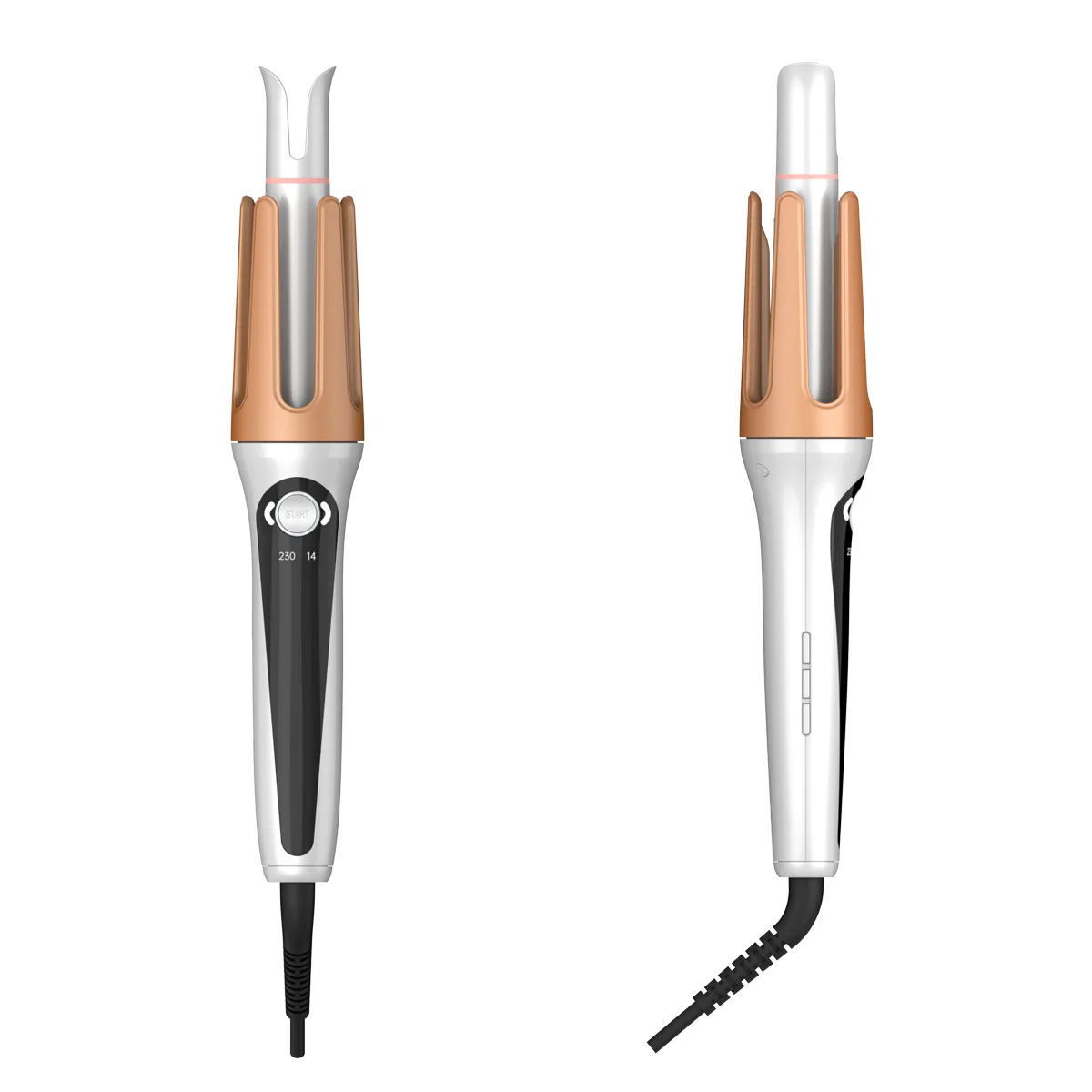 

Automatic Ceramic PTC Hair Curler LCD Display Portable Electric Fast Heating 5 Heat Settings Negative Ion Rotating for Hotel