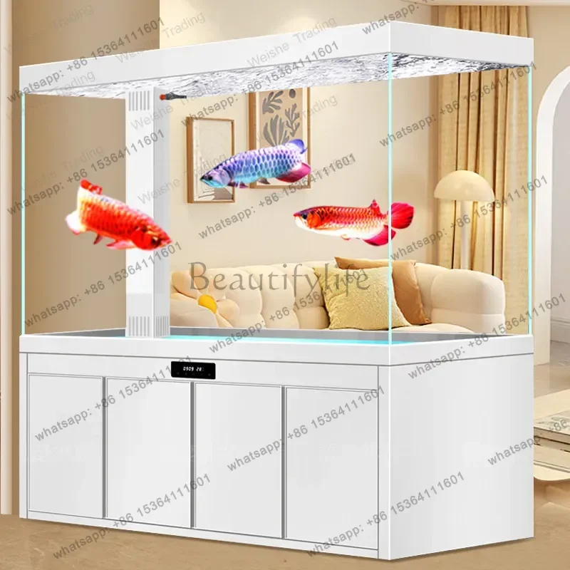 FG Intelligent Eco Aquarium with Bottom Filter System, Low Maintenance No Water Change Design for Home & Office Furniture JT40