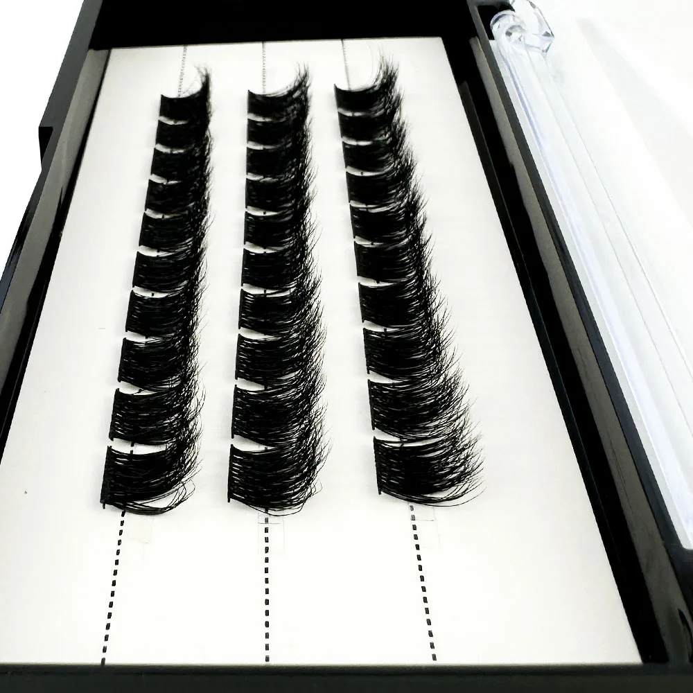 NEUE 5D Flauschige Nerzwimpern 3 Reihen Natürliche Wimpernverlängerung 3D Russische Einzelwimpern-Cluster Make-up-Tools Wimpern Cilia – Detail 28