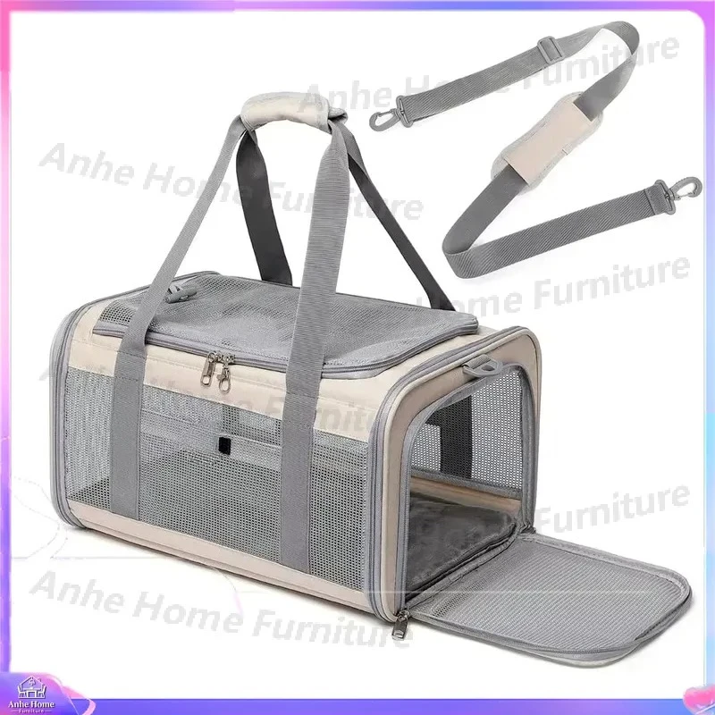 Luxury Expandable Pet Carrier Backpack Breathable Soft Mesh Foldable Cat Dog Travel Bag Portable Small Animal Puppy Kitten