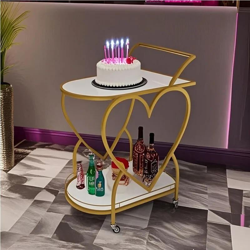 Hotel bar ktv wine cart birthday cake cart, restaurant tea cart, mobile service trolley