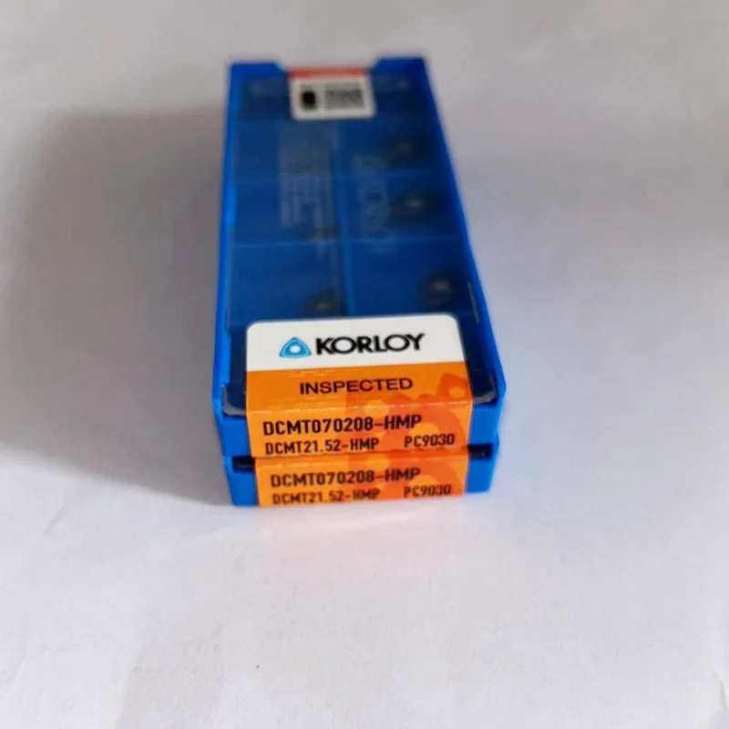 

KORLOY DCMT070202-HMP PC9030 DCMT070204-HMP PC9030 DCMT070208-HMP PC9030, токарный инструмент, лезвие, карбидные вставки, режущие инструменты, 10 шт.