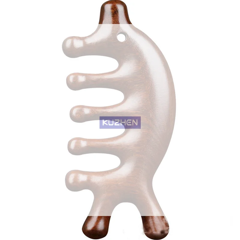 /Kuz/1PC Massage Comb Sandalwood Comb Scalp Meridian Relax Anti-static Styling Tool Salon Supply Hair Brush