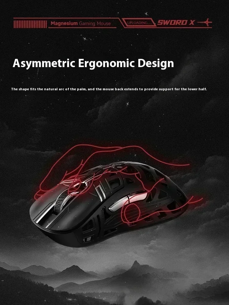 Imagem -02 - Wanling-sword x Wlmouse Mouse sem Fio 8k Liga de Magnésio Dual Mode Sensor Paw3950 Gaming Mouse Acessórios pc Gamer Office Gift