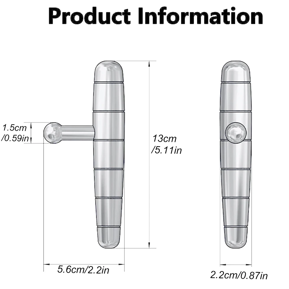 Stainless Steel T-Bar Massage Tool for Trigger Points Massage, Myofascial Release Therapy, Deep Tissue Massage, Sports Massage