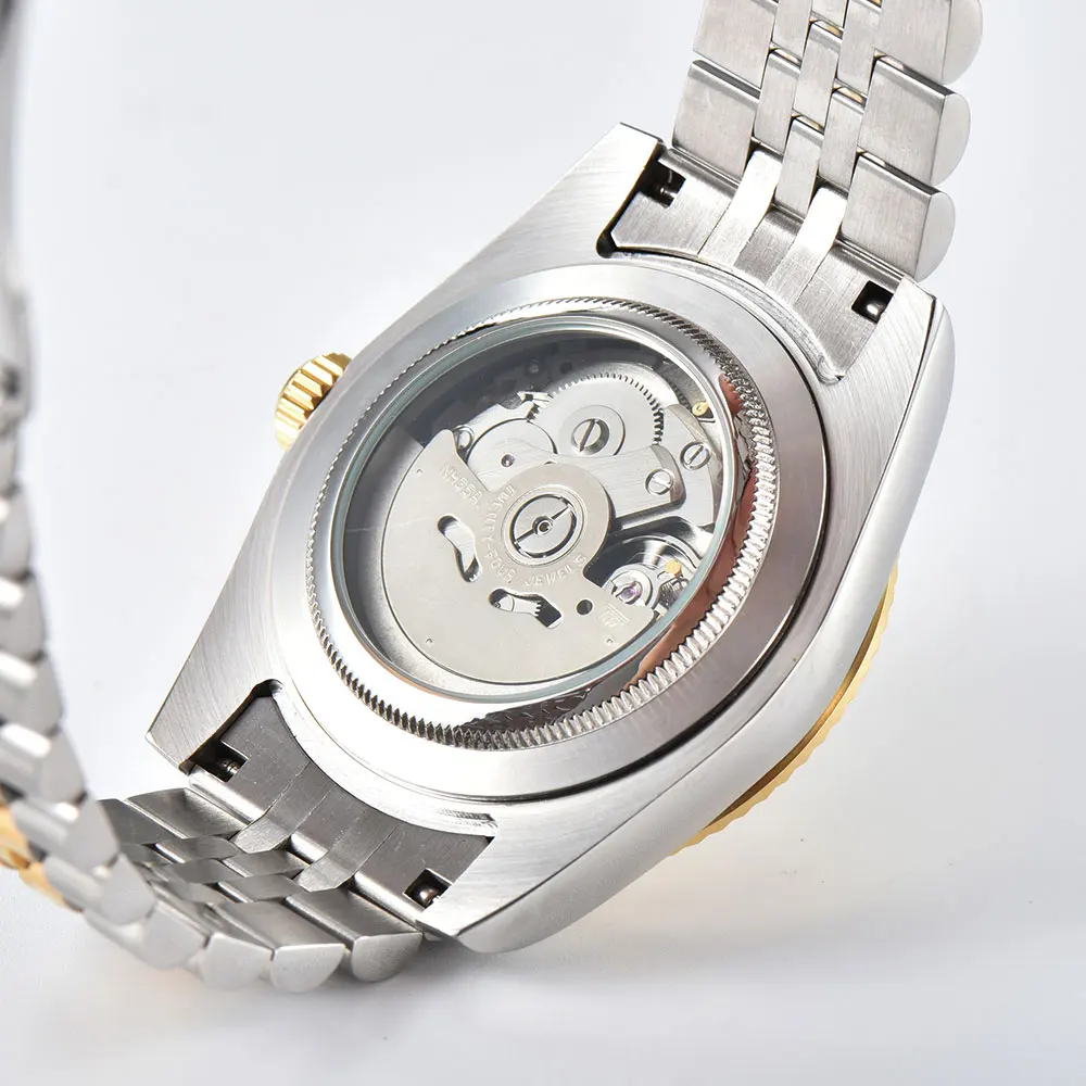 36 mm/39 mm High-End-Business-Custom-Herrenuhr NH35 automatisches mechanisches Uhrwerk Saphirglas Edelstahl Herrenuhr