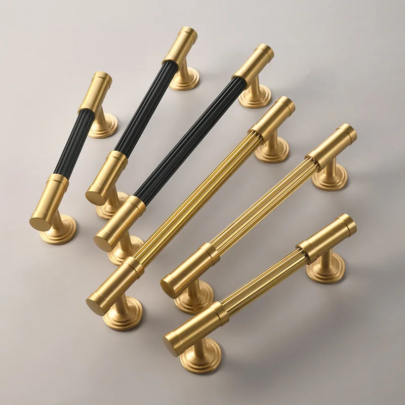 

Латунная дверь шкафа, черное золото, ящик шкафа, винный шкаф, французская ручка, металлическая маленькая ручка