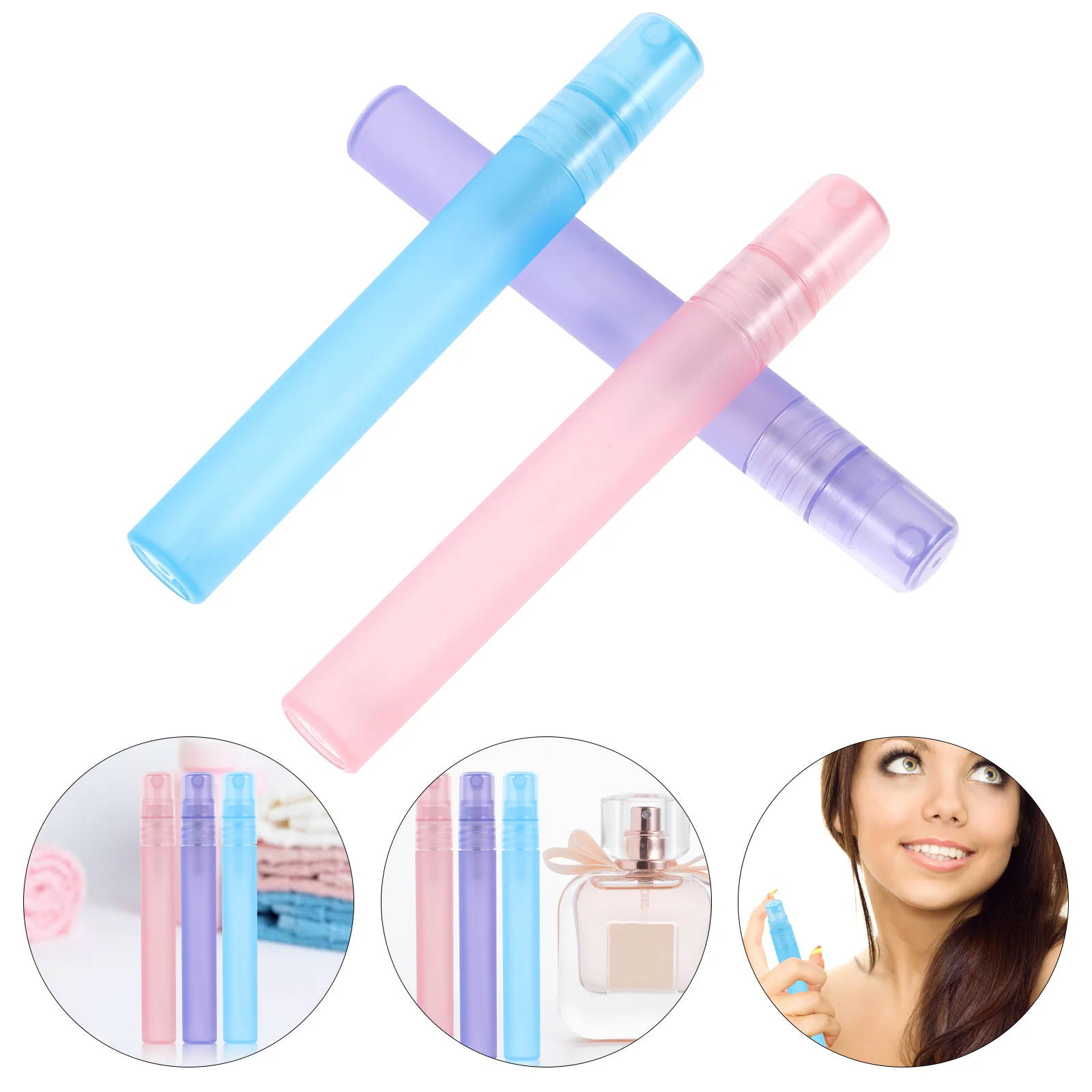 6 Pcs Disinfectant Water Perfume Pen Spray Bottles Travel Size Empty Little Plastic Small for Hair