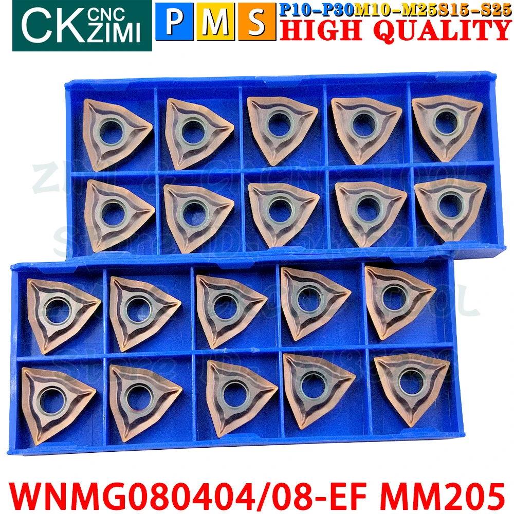 WNMG080404-EF MM205 WNMG080408-EF MM205 كربيد إدراج الخارجية تحول إدراج أداة WNMG0804 WNMG 0804 MM205 نك مخرطة معدنية تحول القاطع أداة