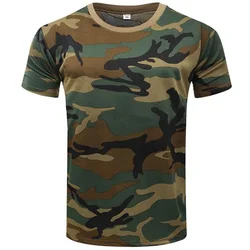 Summer New Fashion Fashion Camouflage T-shirt for Men 3D Printed Jungle Desert Camouflage T-shirt Oversized Top T-shirt Street C