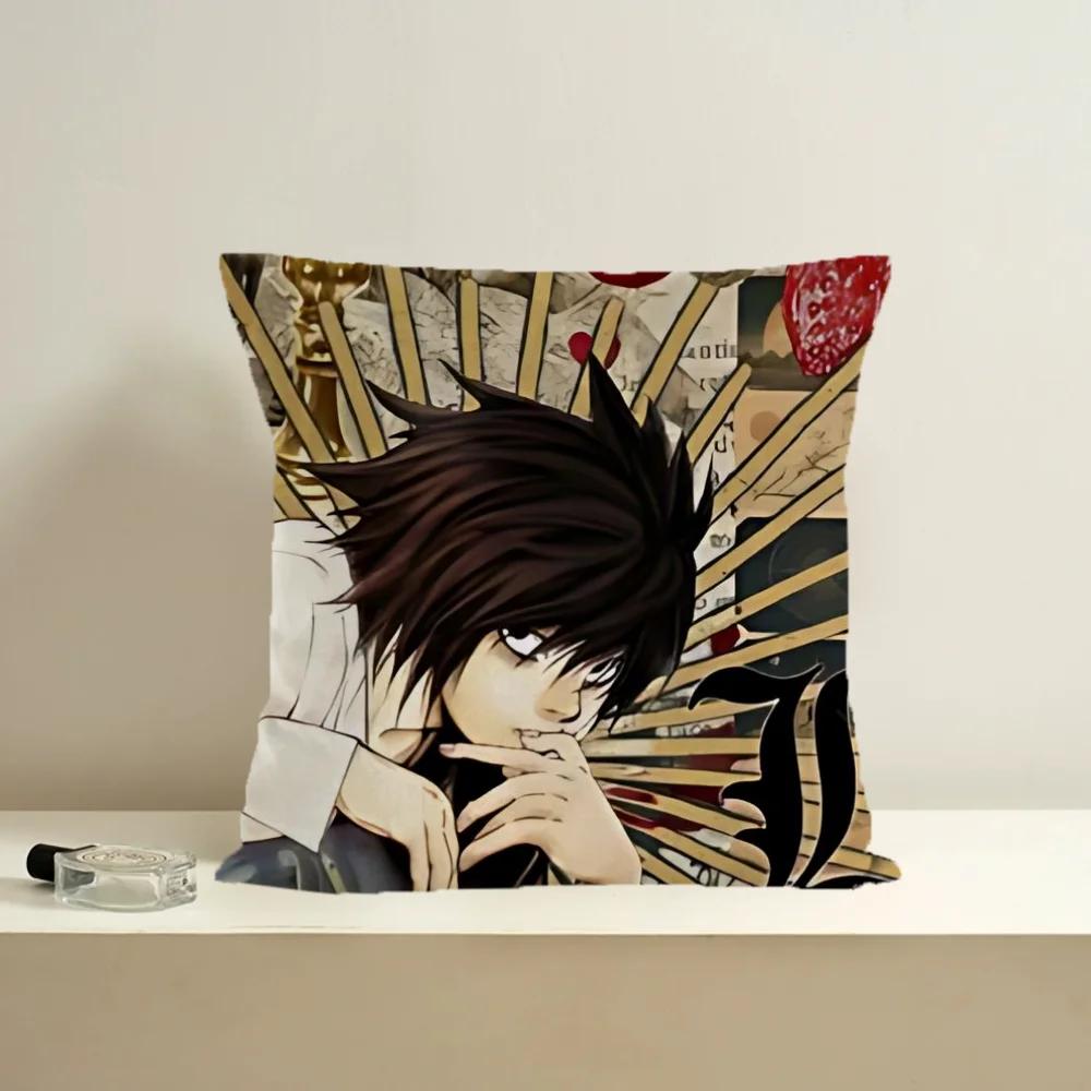Cushion Covers  Anime L-Lawliet Ornamental Pillows Cover Living Room Decoration Cushions for Decorative Sofa Home Pillow Cases - Image 4
