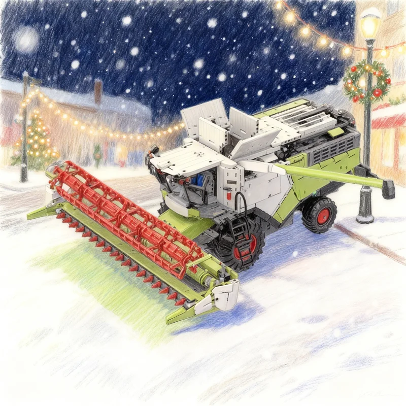 

6965 деталей MOC Claas Lexion Комбайн: Техническая модель, строительные блоки, архитектурный конструктор, рождественский подарок, игрушка, развивающая игрушка, DIY