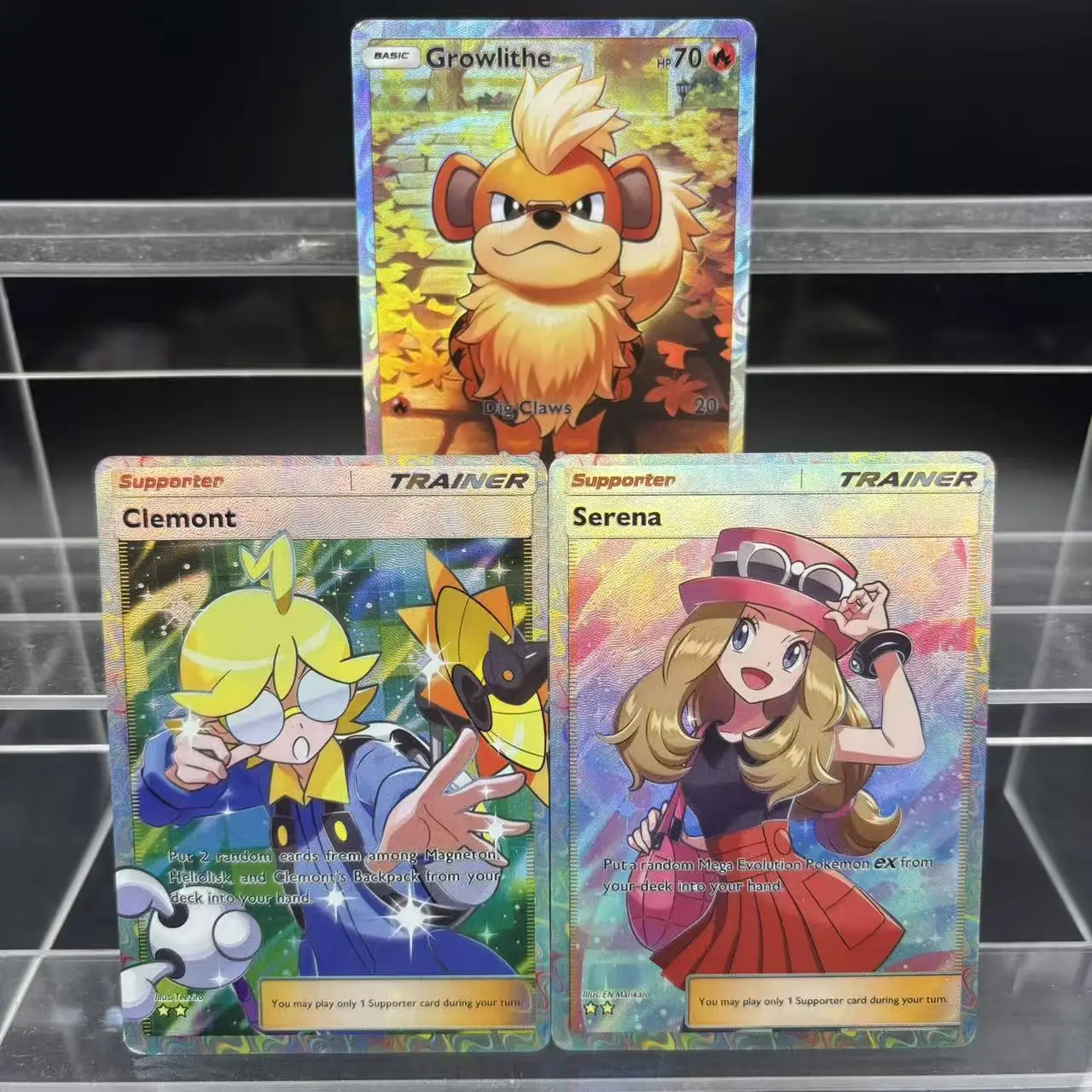DIY TCG POCKET Collection Cards Clemont Serena Growlithe Self Made Single  Card Classic Game Anime Card Gift Toy - AliExpress