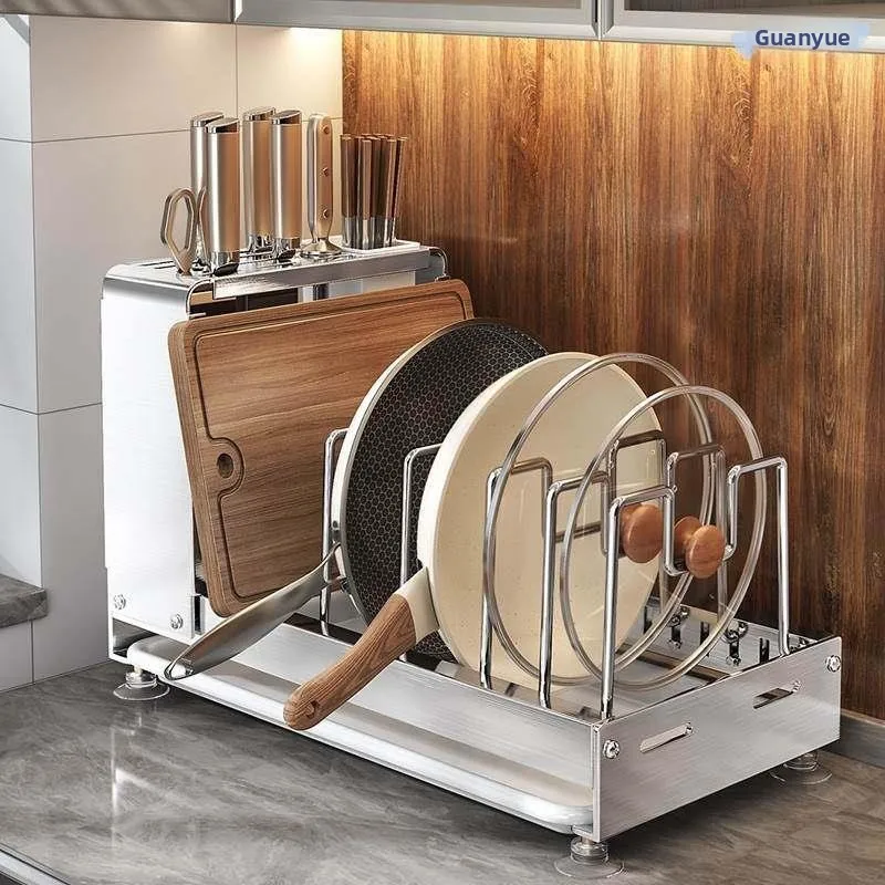 

Stainl Steel Kitchen Pot Holder Ra Knife Ra Storage elf Expandable Cutting Board Holder Chopstis Pot Cover Ra