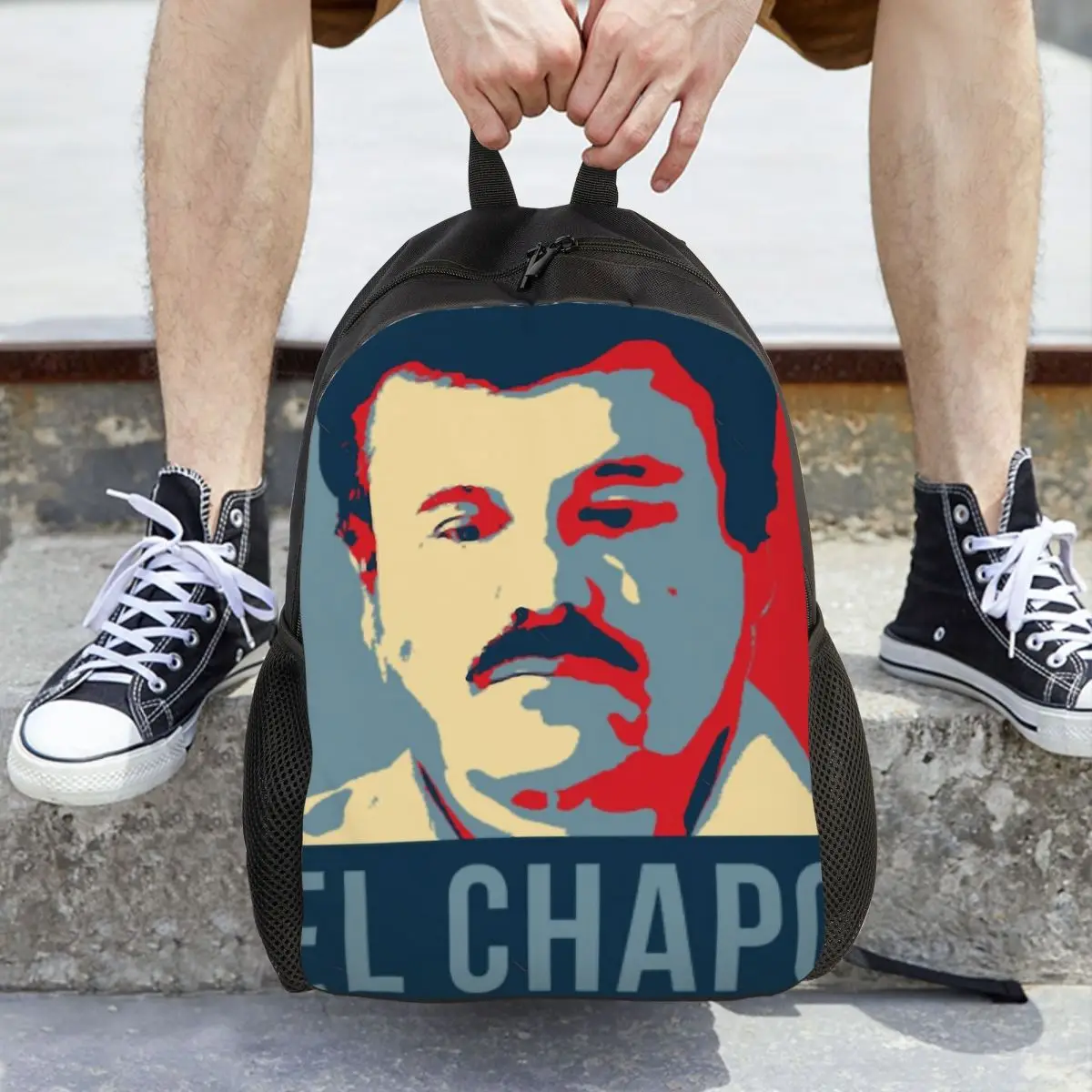 

Joaquin El Chapo - Guzman Narcos Crime TV Pablo EscobarBackpack Daypack Large Capacity Children BookBag School Bag Shoulder Bags