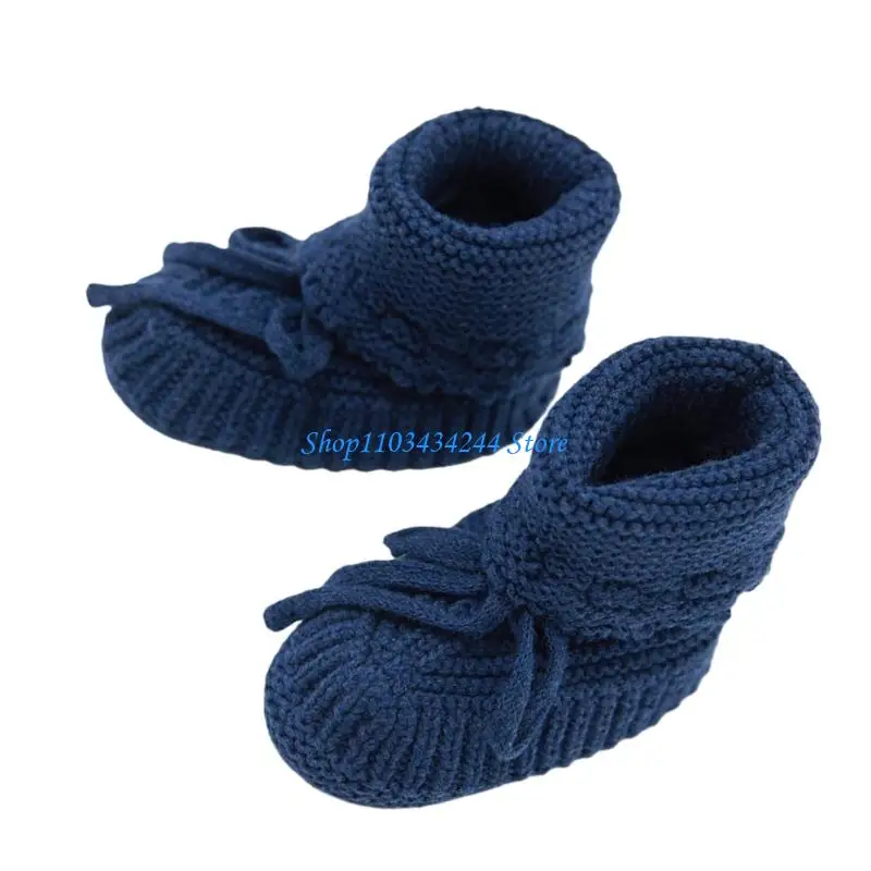 Calzature morbide per primi passi per bambini lavorate a maglia per bambini 8-12 mesi