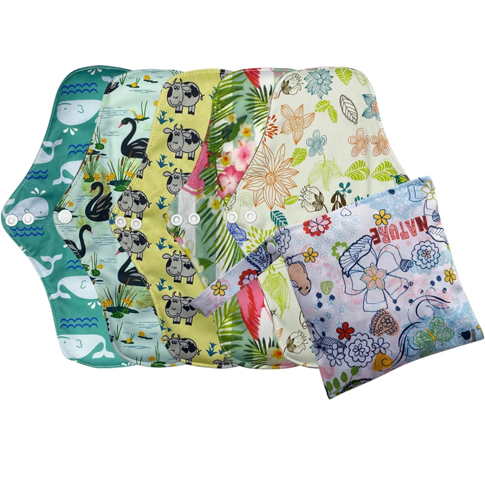 

Women's menstrual washable sanitary pads, absorbent cloth sanitary napkins, bamboo charcoal incontinence pads for the elderly