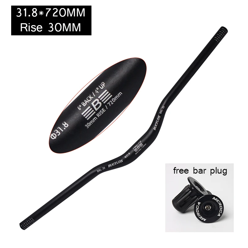 BUCKLOS 25.4mm 31.8mm Fiets Riser Stuur 620/660/720/780mm Fiets Zwaluw Stuur Ultralight M Type MTB BMX Handvat Bar