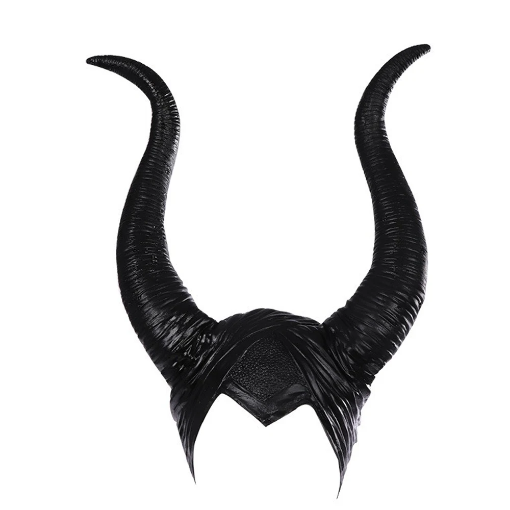 Maleficent Movie Accurate Halloween Cosplay Mask - Dark Horned Headpiece with Detachable Crown for Costume Parties