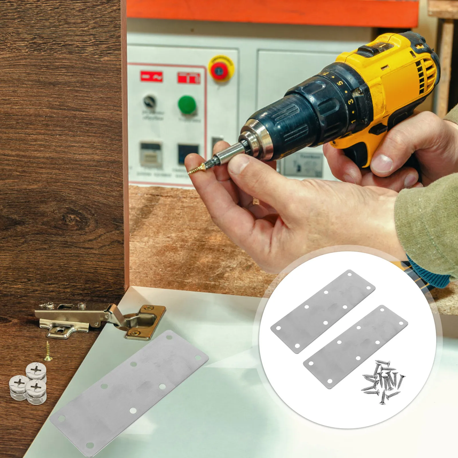 

2 комплекта прямых кронштейнов из нержавеющей стали для ремонта мебели, соединительная пластина, усиленная плоская прямая пластина