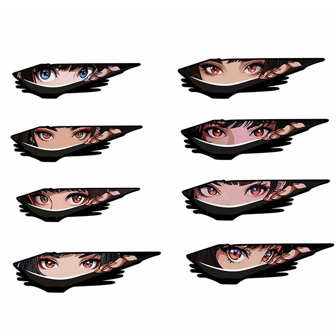 

Мультяшные наклейки смотрите на JDM девочку Электрический Автомобиль Мотоцикл компьютер фото водонепроницаемые 3D наклейки от боли